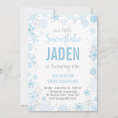 Onze kleine sneeuwvlok | Jongen eerste verjaardag Kaart (Voorkant)