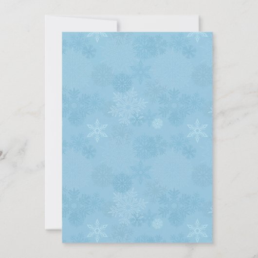 Onze kleine sneeuwvlok | Jongen eerste verjaardag Kaart (Achterkant)