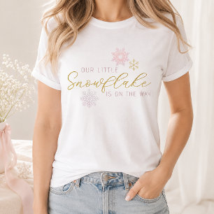 Onze Kleine Sneeuwvlok Mama in wording Winter Baby T-shirt