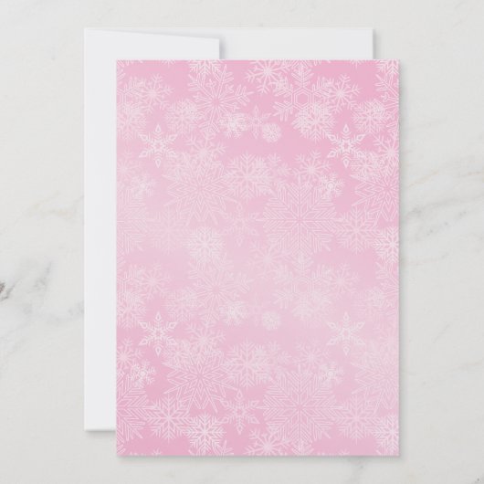 Onze kleine sneeuwvlok | Meisje eerste verjaardag Kaart (Achterkant)