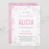 Onze kleine sneeuwvlok | Meisje eerste verjaardag Kaart (Voorkant / Achterkant)