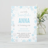 Onze kleine sneeuwvlok | Meisje eerste verjaardag Kaart (Staand voorkant)