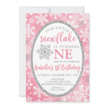 ONZE KLEINE SNEEUWVLOK ROZE 1E VERJAARDAG