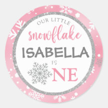 ONZE KLEINE SNEEUWVLOK ROZE 1E VERJAARDAG