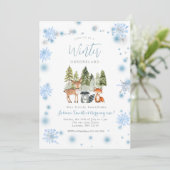 Onze kleine sneeuwvlokken Herten Dier Verjaardag u Kaart (Staand voorkant)