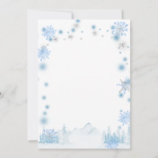 Onze kleine sneeuwvlokken Herten Dier Verjaardag u Kaart (Achterkant)