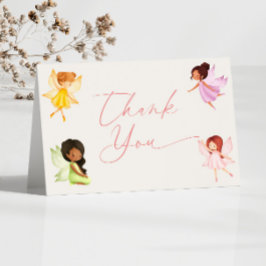 Onze kleine sprookjesachtige betoverde tuin verjaa bedankkaart