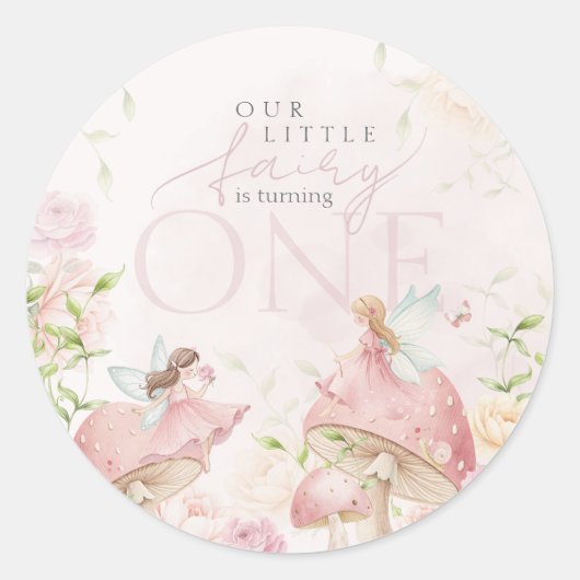 Onze Kleine Sprookjestuin voor Feeën Ronde Sticker (Voorkant)