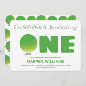 Onze kleine spruit uit Brussel wordt één verjaarda Kaart (Voorkant / Achterkant)