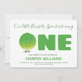 Onze kleine spruit uit Brussel wordt één verjaarda Kaart (Voorkant)