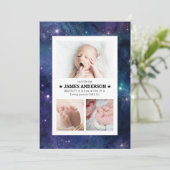 Onze Kleine Ster Waterverf Sterrenstelsel Geboorte Aankondiging (Staand voorkant)