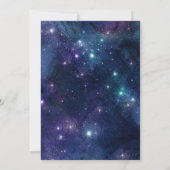 Onze Kleine Ster Waterverf Sterrenstelsel Geboorte Aankondiging (Achterkant)