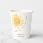 Onze kleine straal van zonneschijn Baby shower Papieren Bekers (Voorkant)