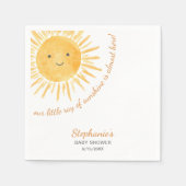 Onze kleine straal van zonneschijn Baby shower Servet (Voorkant)