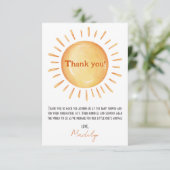 Onze Kleine Straal van Zonneschijn Dank U Kaart (Staand voorkant)