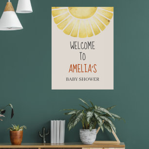 Onze Kleine Straal Zonneschijn Baby Shower Poster