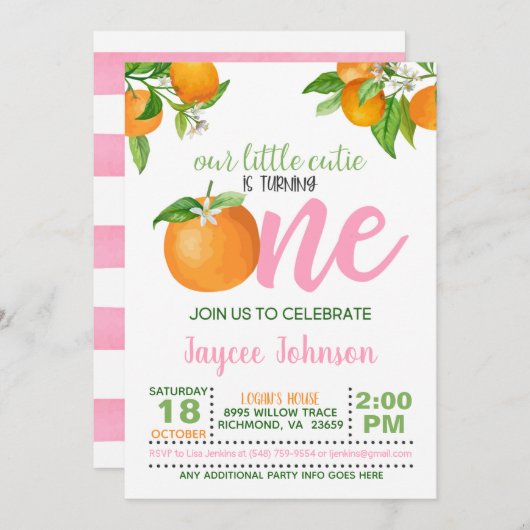 Onze kleine stropdas draait om één uitnodiging - P (Voorkant / Achterkant)