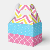 Onze kleine Sunshine Pink and Yellow Birthday Part Bedankdoosjes (Achterkant)