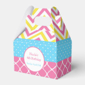 Onze kleine Sunshine Pink and Yellow Birthday Part Bedankdoosjes (Voorkant Zijde)