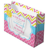 Onze kleine Sunshine Pink and Yellow Birthday Part Groot Cadeauzakje (Voorkant Gekanteld)