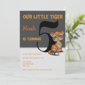 Onze kleine tijger draait 5 Kind op de geboorte Kaart (Staand voorkant)