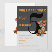 Onze kleine tijger draait 5 Kind op de geboorte Kaart (Voorkant / Achterkant)