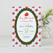 Onze kleine tomaat wordt een 1e verjaardag kaart (Staand voorkant)