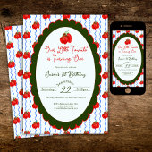 Onze kleine tomaat wordt een 1e verjaardag kaart