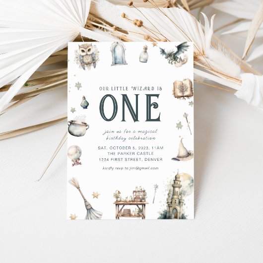 Onze Kleine Tovenaar Verjaardagsuitnodiging Kaart