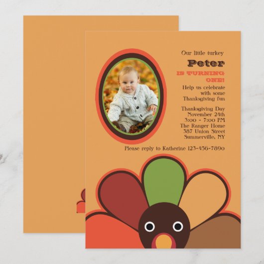 Onze kleine Turkije Fotouitnodiging Kaart (Voorkant / Achterkant)