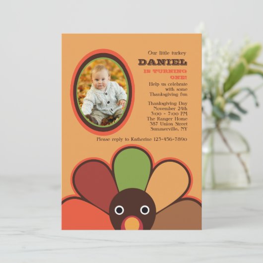 Onze kleine Turkije Fotouitnodiging Kaart (Staand voorkant)