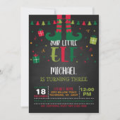 Onze kleine uitnodiging van Elf Birthday - BL (Voorkant)