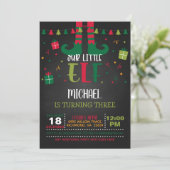 Onze kleine uitnodiging van Elf Birthday - BL (Staand voorkant)