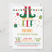 Onze kleine uitnodiging van Elf Birthday - WH (Voorkant)