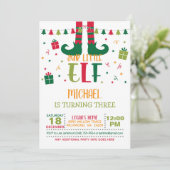 Onze kleine uitnodiging van Elf Birthday - WH (Staand voorkant)