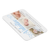 Onze kleine Valentijn 3 Foto geboorteaankondiging Magneet (Rechterzijde)