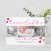 Onze Kleine Valentijn Hart Geboorteaankondiging Ka Feestdagenkaart (Staand voorkant)