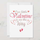 Onze kleine Valentijn is onderweg, Zwangere Gift Kaart (Voorkant)