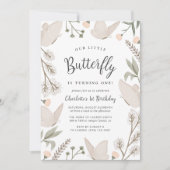 Onze Kleine Vlinder 1e Verjaardag Schattigee Water Kaart (Voorkant)