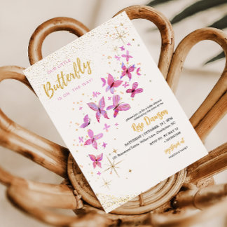Onze Kleine Vlinder Baby Shower Uitnodiging