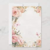 Onze kleine vlinder draait een roze bloem kaart (Achterkant)