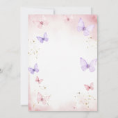 Onze Kleine Vlinder Draait Een Roze En Paarse Kaart (Achterkant)