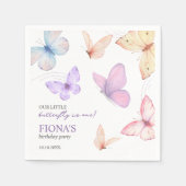 Onze kleine vlinder Meisje's 1e verjaardag Schatti Servet (Voorkant)