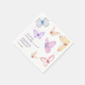 Onze kleine vlinder Meisje's 1e verjaardag Schatti Servet (Hoek)