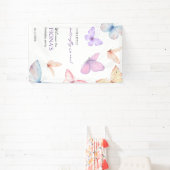 Onze kleine vlinder Meisje's 1e verjaardag Welkom Spandoek (Insitu)