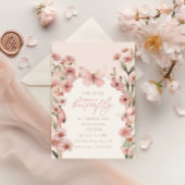 Onze Kleine Vlinder Roze Meisjes 1e Verjaardag Kaart