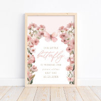 Onze Kleine Vlinder Roze Meisjes 1e Verjaardag