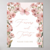 Onze kleine vlinder roze meisjes gunsten en trakta poster (Voorkant)