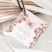 Onze kleine vlinder roze meisjes verjaardag bedankjes labels