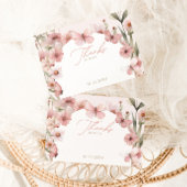 Onze kleine vlinder roze meisjes verjaardag bedankkaart